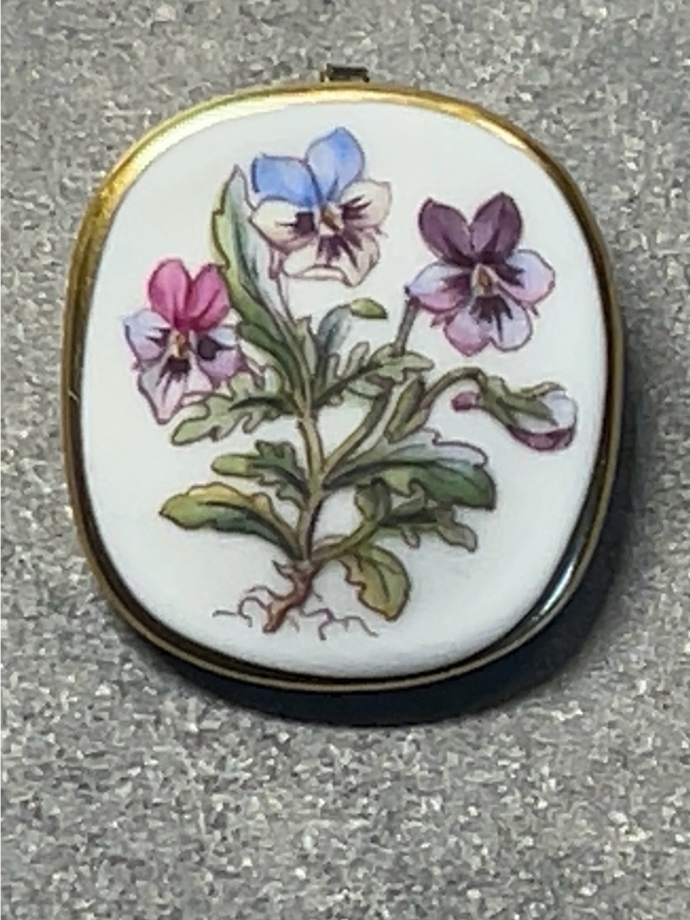 Vintage  Royal Copenhagen (RCP) hand-painted porcelain pendant